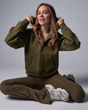 EVE - CHANDAIL A CAPUCHON, KHAKI