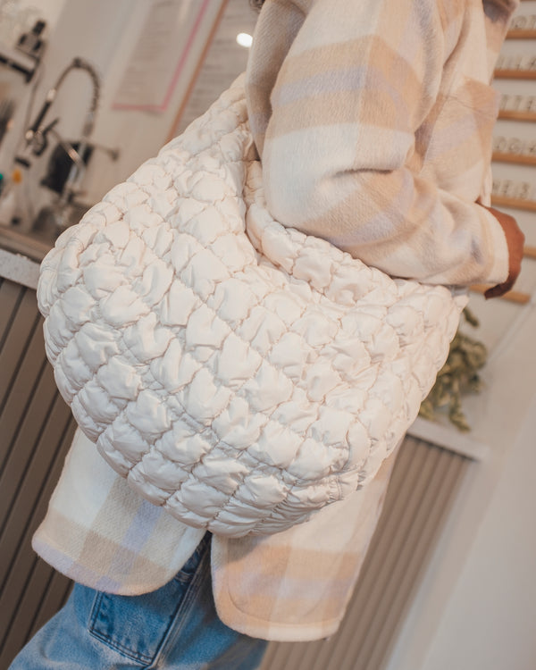 LEVIS - QUILTED BAG, IVORY