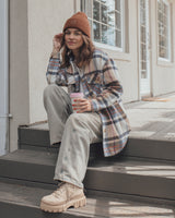 ANNABELLE - OVERSHIRT, BLUE PLAID