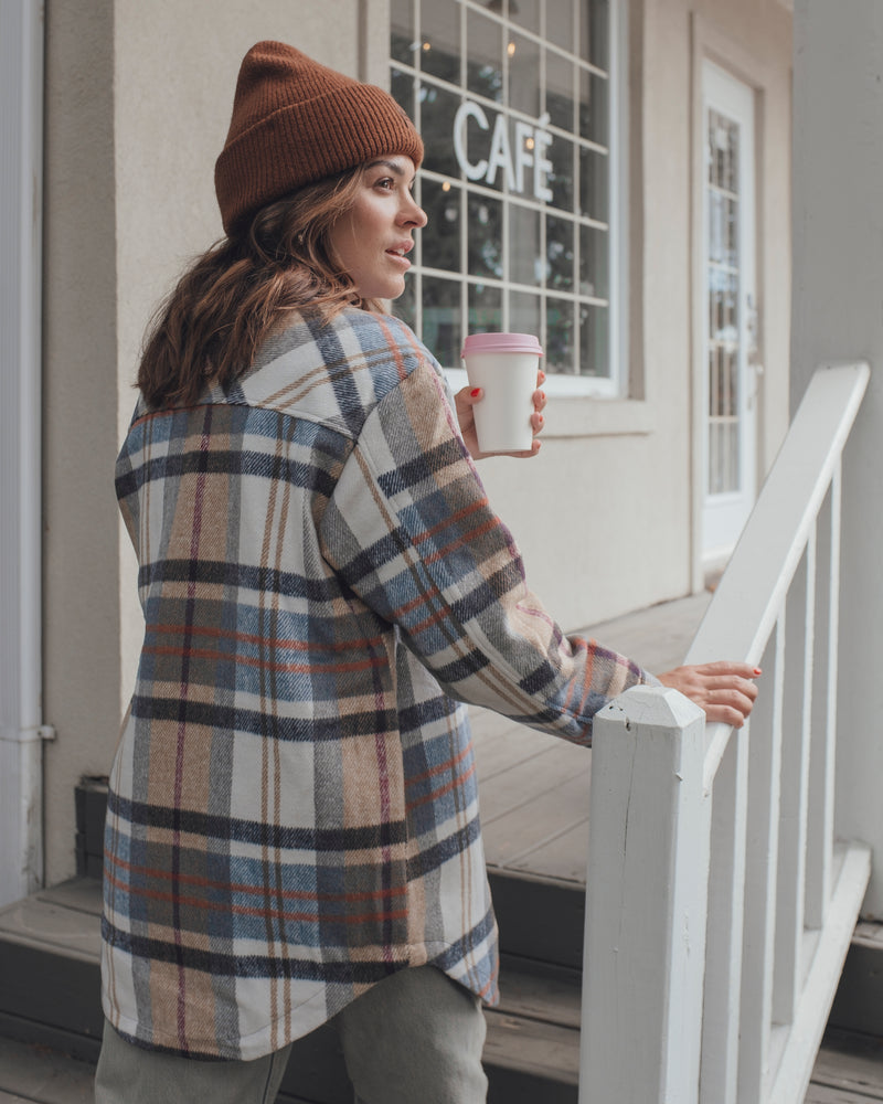 ANNABELLE - OVERSHIRT, BLUE PLAID