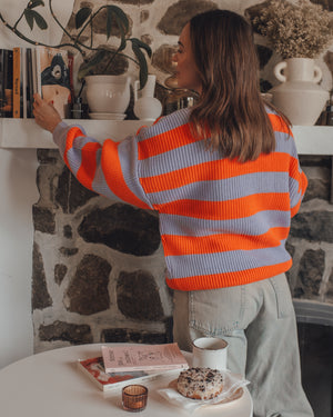 MELINA - CHANDAIL, ORANGE LILAS