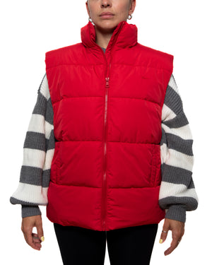 PENELOPE - PUFFER VEST, RED