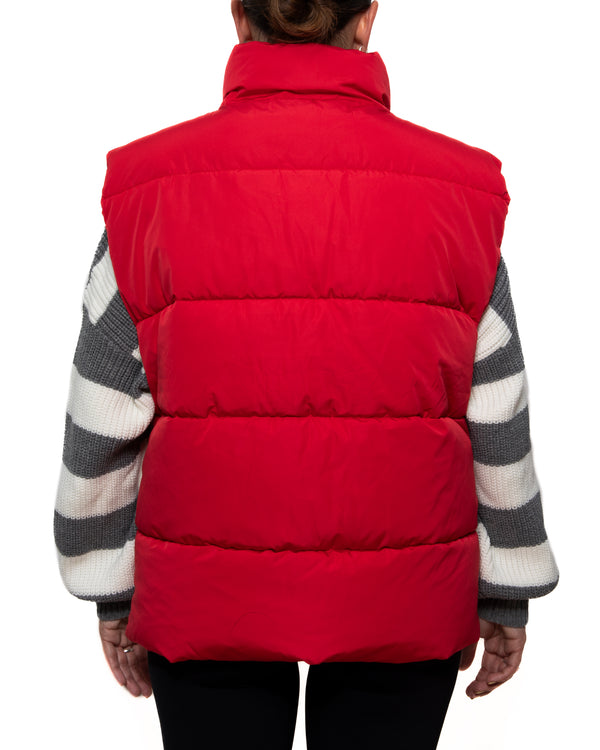 PENELOPE - PUFFER VEST, RED