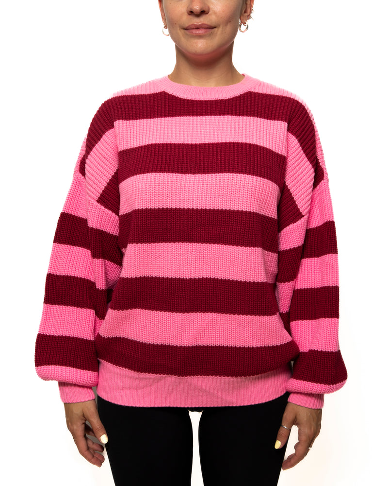 MELINA - SWEATER, PINK BURGUNDY