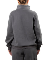 FRED - HALF-ZIP SWEATER, DARK GREY