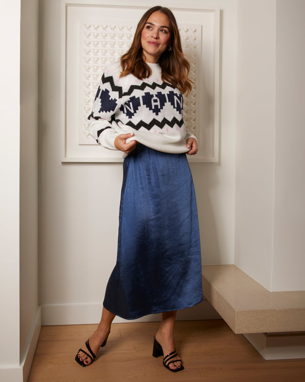 EVE - MIDI SKIRT, DENIM BLUE