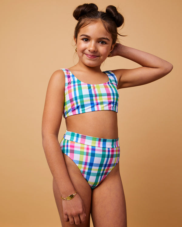 Geneviève bikini bottom colorful plaid