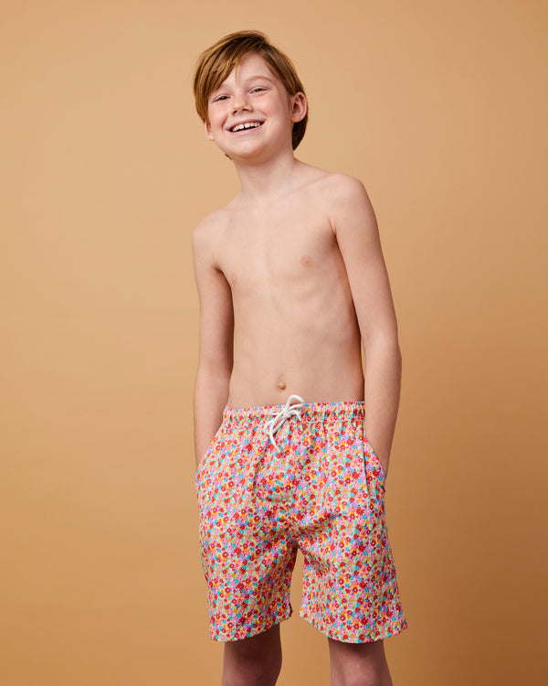 Zac swimsuit for boys small flowers multi colors