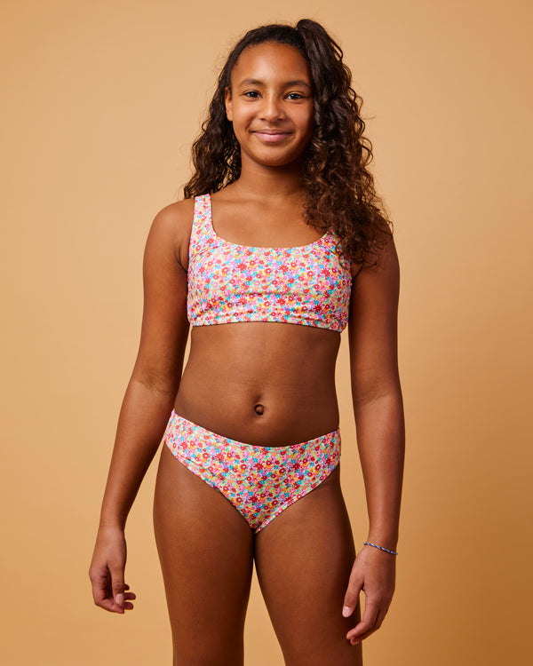 GENEVIEVE - HAUT DE BIKINI, PETITES FLEURS MULTI COULEURS