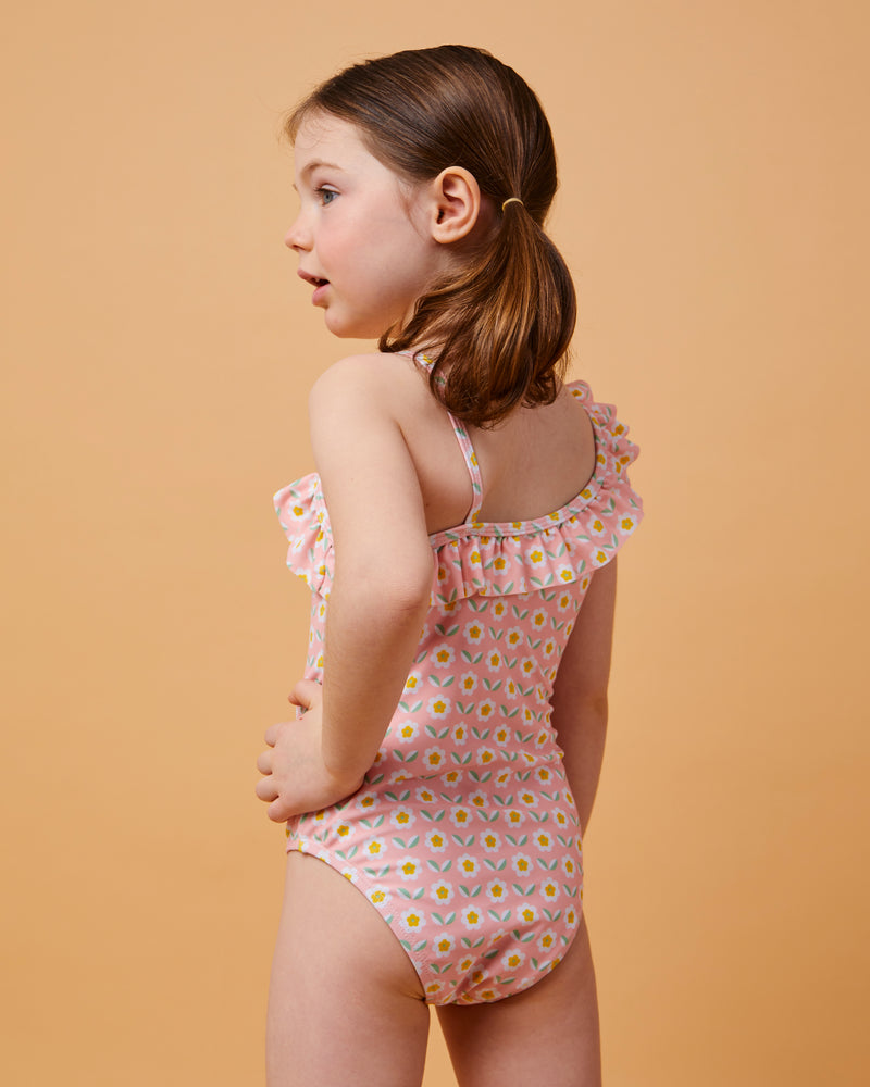 Marguerite one piece swimsuit pinky flowers