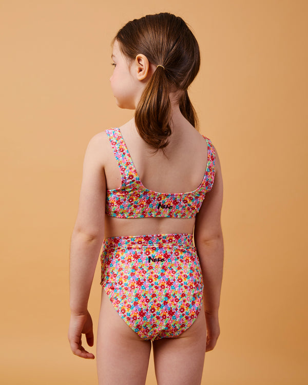 2 pieces swimsuit Geneviève small flowers multi colors