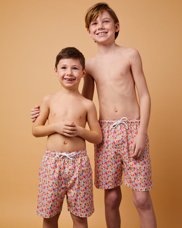 Zac swimsuit for boys small flowers multi colors