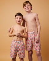 Zac swimsuit for boys small flowers multi colors / Zac maillot de bain pour garçons petites fleurs multi couleurs