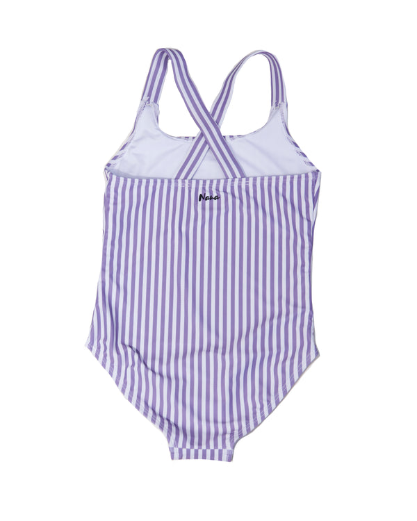 CHARLOTTE - MAILLOT UNE-PIÈCE, RAYURES LILAS