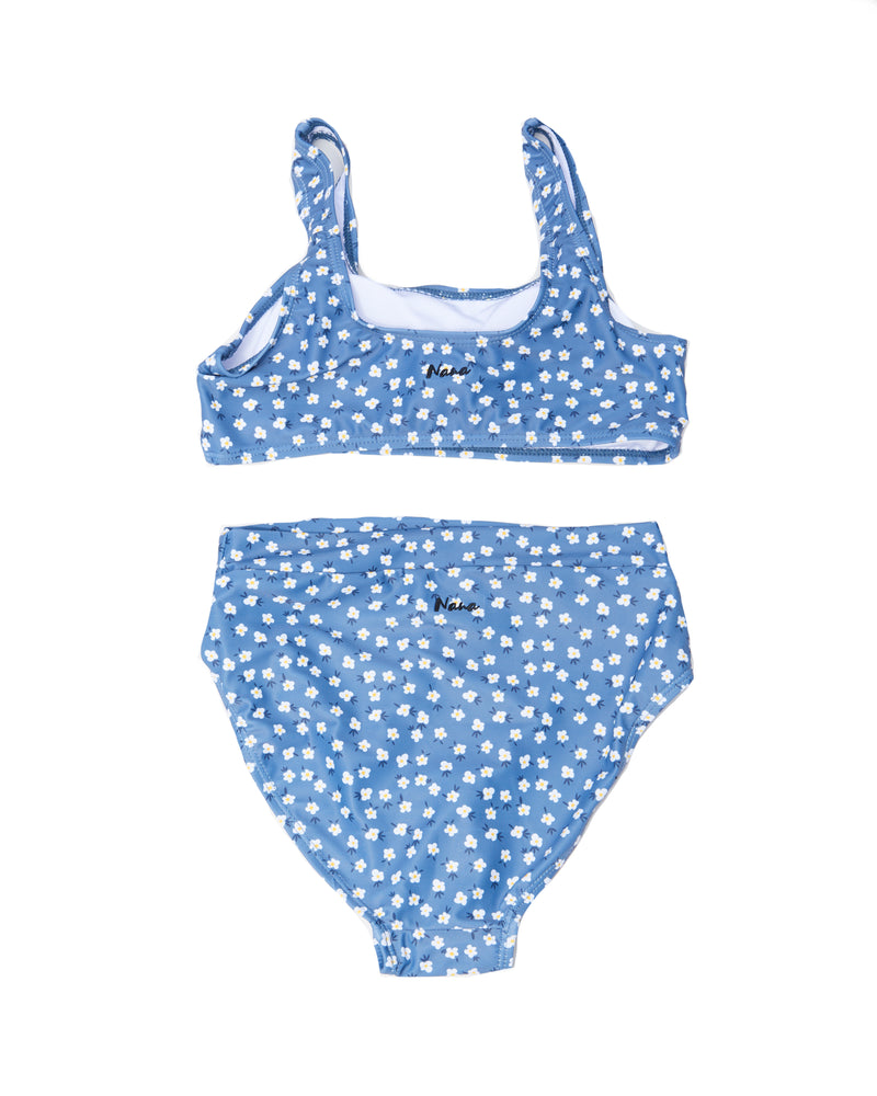 2 pieces swimsuit Geneviève white flowers