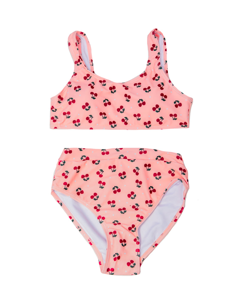 2 pieces swimsuit Geneviève cherry / Maillot de bain Geneviève deux pièces cerises