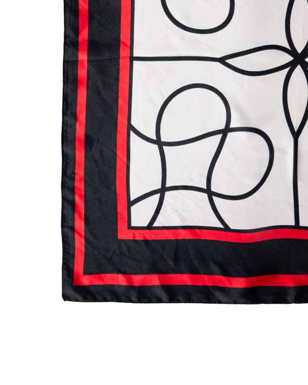 Foulard satiné rouge