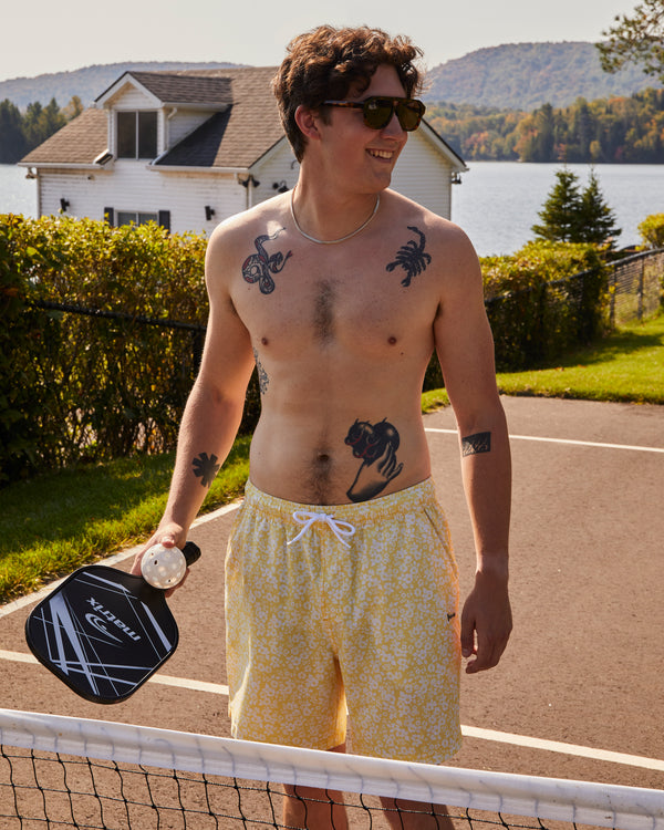 LOU - MEN'S SWIMSUIT, SUNFLOWERS