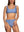 GENEVIÈVE - BIKINI TOP, BLUE DIAGONAL LINES