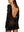 Black crochet long sleeve dress
