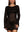 Black crochet long sleeve dress
