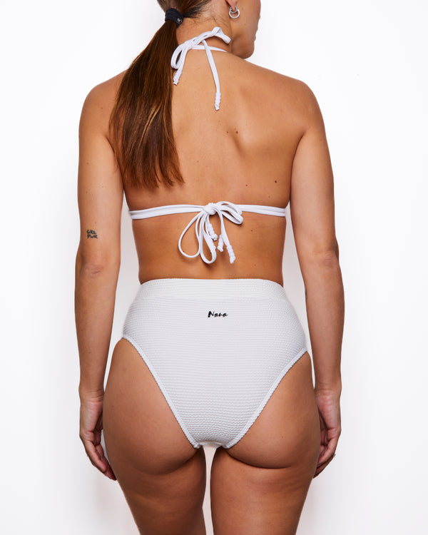 GENEVIÈVE - BIKINI BOTTOM, WHITE TEXTURED