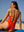 ANNE - ONE-PIECE SWIMSUIT, TANGERINE LARGE RIB