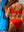 GENEVIEVE - BIKINI TOP, TANGERINE LARGE RIB