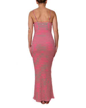 EVA - ROBE MAXI, LIGNES ROUGES