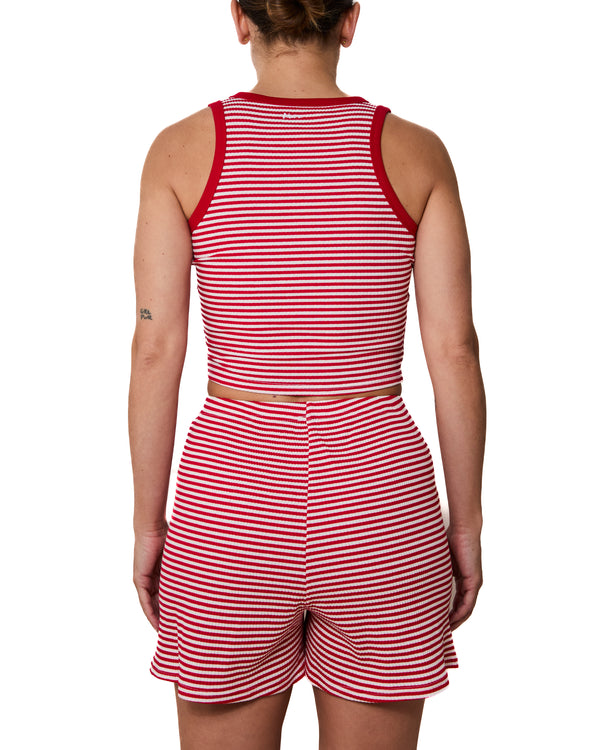 SANDRA - SHORTS, RED STRIPES