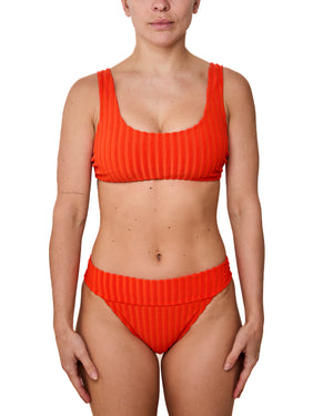 GENEVIEVE - HAUT DE BIKINI, TANGERINE RATINE