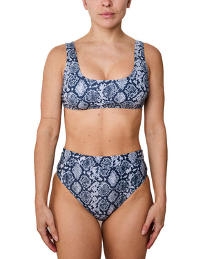 GENEVIEVE - BIKINI TOP, GREY PYTHON