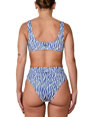 GENEVIEVE - BAS DE BIKINI, ZEBRE DENIM
