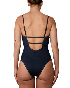 ANNE - MAILLOT UNE PIECE, DENIM
