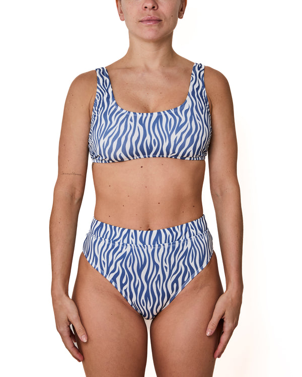 GENEVIEVE - BAS DE BIKINI, ZEBRE DENIM