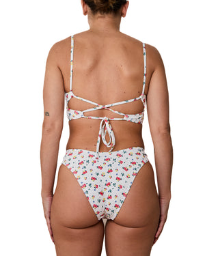 GEORGETTE - BAS DE BIKINI, FLEURS ET POIS COTELE