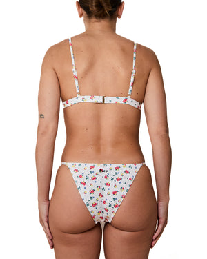 EMY - BAS DE BIKINI, FLEURS ET POIS COTELE