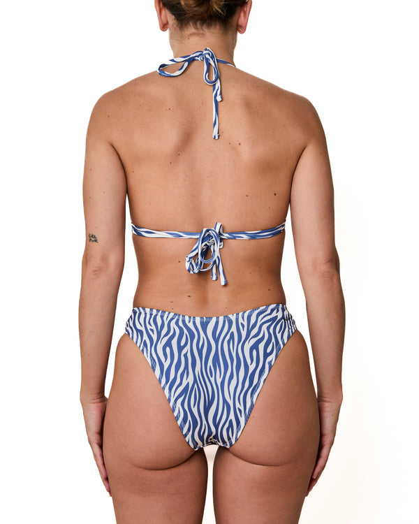 NATALIA - BIKINI TOP, ZEBRA DENIM