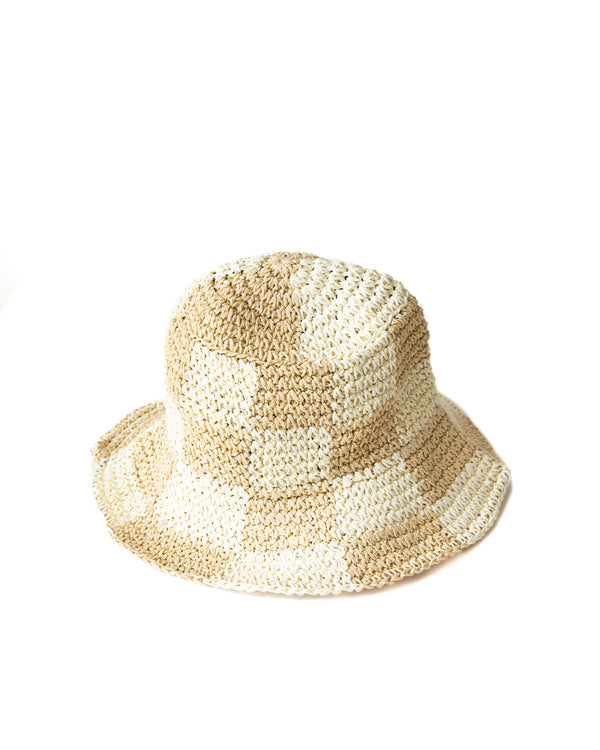 LOLA - CHAPEAU, DAMIER BEIGE