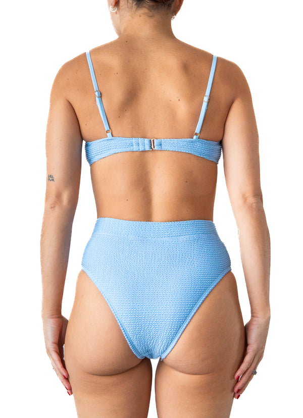 GENEVIEVE - BAS DE BIKINI, BLEU TEXTURE