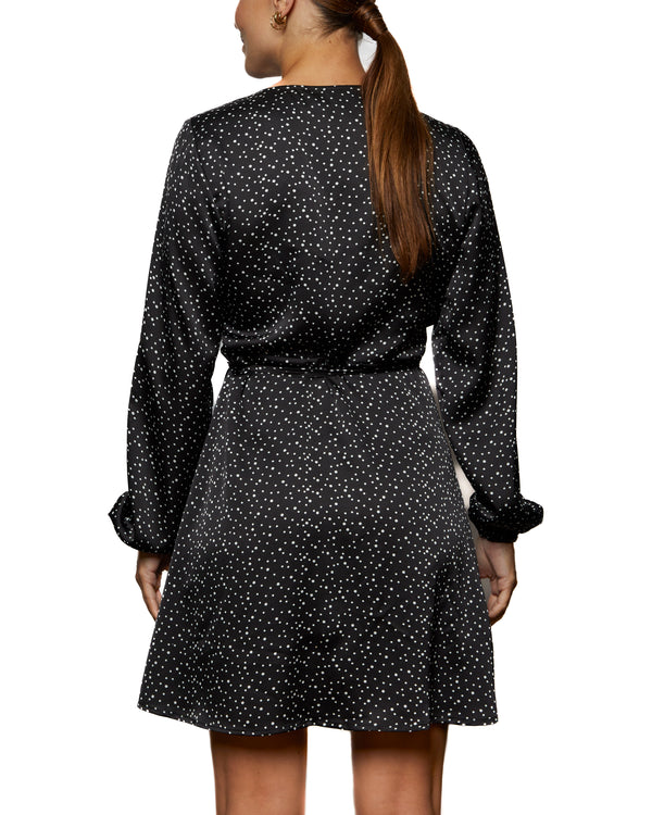 CORINNE - WRAP DRESS, WITH DOTS