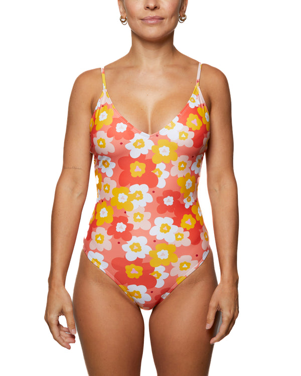 Anne one-piece swimsuit boho flowers / Anne maillot une pièce fleurs boho