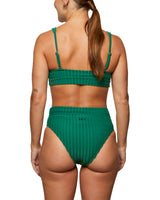 Chanel bikini top green rib / Haut de bikini Chanel vert côtelé