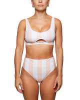 Geneviève bikini bottom pink stripes