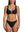 HAZEL - BIKINI TOP, BLACK RIB