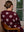 EVELYN - CHANDAIL, FLEURS CONTRASTEES ROUGES