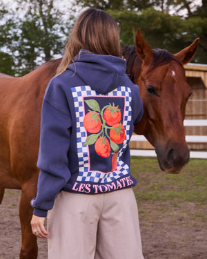SHANIE - HOODY, NAVY "LES TOMATES"