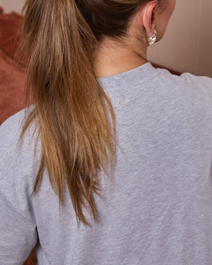 TATIANA - T-SHIRT, MELANGE DE GRIS "CHERRY"