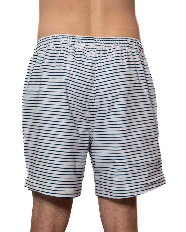 LOU - MEN'S SWIMSUIT, TURQUOISE STRIPES