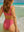 GENEVIEVE - HAUT DE BIKINI, LIGNES ROUGES BRILLANT